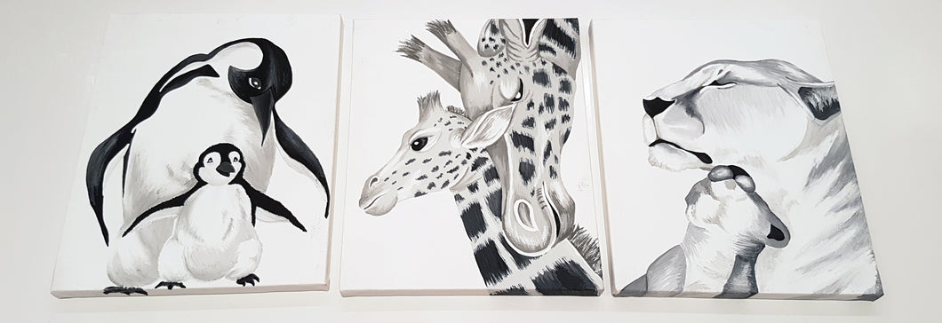 B&W Zoo Animal Canvas Prints (585886203949)