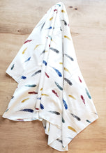 Load image into Gallery viewer, FALLING FEATHERS Organic Cotton Swaddling Blanket (65187938305)