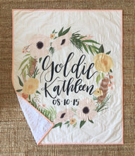Load image into Gallery viewer, PEACH FLORAL Namesake Quilt (9191791681)