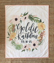 Load image into Gallery viewer, PEACH FLORAL Namesake Quilt (9191791681)